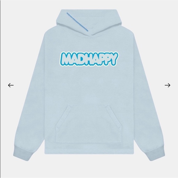 Madhappy Tops - Madhappy Bubblegum Bubble Letter Light Blue Hoodie